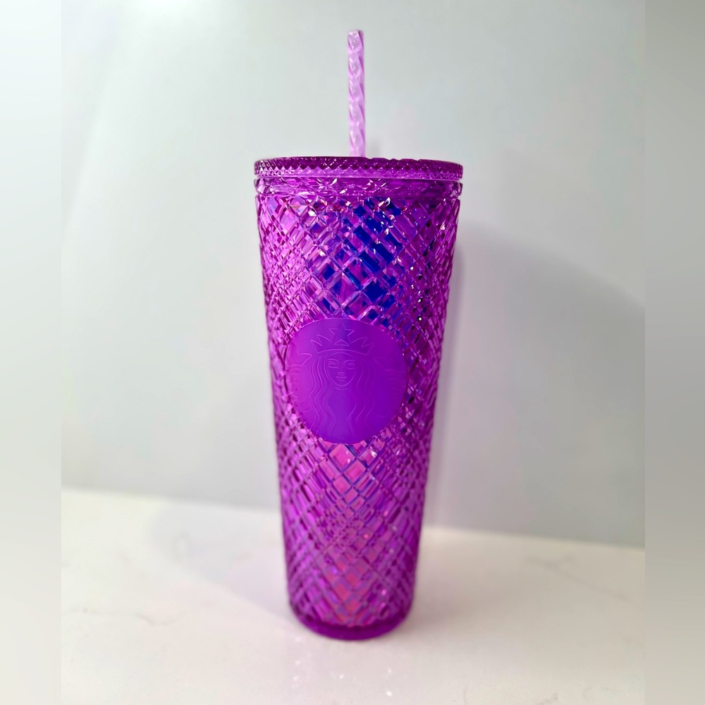 NWT - Starbucks Purple/Blue Iridescent diamond venti